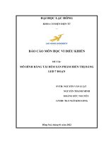 BÁO CÁO MÔN HỌC VI ĐIỀU KHIỂN  ĐỀ TÀI:  MÔ HÌNH BĂNG TẢI ĐẾM SẢN PHẨM HIỂN THỊ BẰNG  LED 7 ĐOẠN