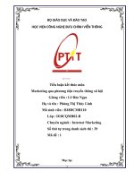 Tiểu luận kết thúc môn  Marketing qua phương tiện truyền thông xã hội