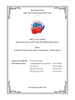 ĐẠI CƯƠNG TRUYỀN THÔNG ĐẠI CHÚNG  Đề tài:  Lý thuyết đối công (counter public counterpublic) – Michael Warner