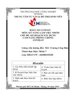 KỸ NĂNG LÀM VIỆC NHÓM CHỦ ĐỀ: KẾ HOẠCH XÂY DỰNG CẨM NANG PHÒNG CHỐNG  COVID19