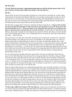 Bài thi 60 phút Phân tích nội dung, ý nghĩa phương pháp luận của mối liên hệ giữa nguyên nhân và  kết quả và liên hệ với tình trạng ô nhiễm môi trường ở Việt Nam hiện nay