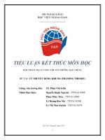 ĐẠI CƯƠNG TRUYỀN THÔNG ĐẠI CHÚNG  ĐỀ TÀI: LÝ THUYẾT ĐÓNG KHUNG (FRAMING THEORY)