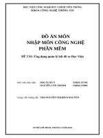 ĐỒ ÁN MÔN NHẬP MÔN CÔNG NGHỆ PHẦN MỀM ĐỀ TÀI: Ứng dụng quản lý bãi đổ xe