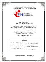 MÔN: KỸ NĂNG LÀM VIỆC NHÓM CHỦ ĐỀ: SỔ TAY ONLINE CÁC LOẠI THÌ TIẾNG ANH THÔNG DỤNG DÀNH CHO SINH VIÊN