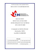 MÔN KỸ NĂNG LÀM VIỆC NHÓM CHỦ ĐỀ: KẾ HOẠCH 15 NGÀY TẬP THỂ DỤC  RÈN LUYỆN SỨC KHỎE