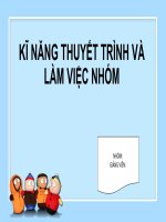 slide thuyết trình đề tài kĩ NĂNG THUYẾT TRÌNH và làm VIỆC NHÓM 