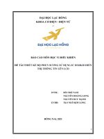 BÁO CÁO MÔN HỌC VI ĐIỀU KHIỂN: ĐỀ TÀI THIẾT KẾ BỘ PHUN SƯƠNG SỬ DỤNG IC DS18b20 HIỂN  THỊ THÔNG TIN LÊN LCD