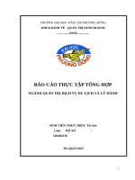 báo cáo chuyên đề thực tập tại công ty du lịch