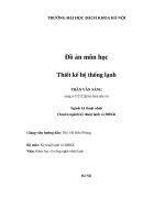 Đồ án môn học thiết kế hệ thống lạnh 