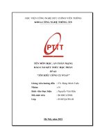 AN TOÀN MẠNG BÁO CÁO KẾT THÚC HỌC PHẦN  Đề tài:  “TÌM HIỂU CÔNG CỤ W3AF”