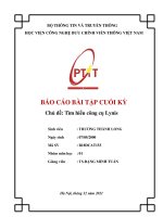 BÁO CÁO BÀI TẬP CUỐI KỲ Chủ đề: Tìm hiểu công cụ Lynis