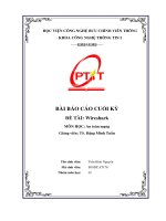 BÀI BÁO CÁO CUỐI KỲ ĐỀ TÀI: Wireshark