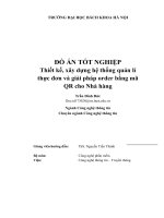 ĐỒ án tốt NGHIỆP thiết kế, xây dựng hệ thống quản lí thực đơn và giải pháp order bằng mã QR cho nhà hàng