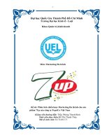 TIỂU LUẬN phân tích chiến lược marketing đa kênh chosảnphẩm 7up của công ty pepsico việt nam