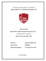 Bài tập lớn học phần môn thanh toán quốc tế