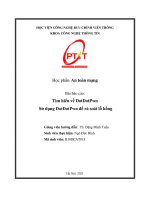 Học phần: An toàn mạng  Bài báo cáo:  Tìm hiểu về DotDotPwn  Sử dụng DotDotPwn để rà soát lỗ hổng