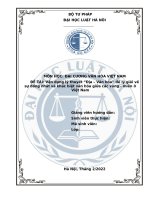 Vận dụng lý thuyết “địa – văn hóa” để lý giải về sự đồng nhất và khác biệt văn hóa giữa các vùng miền ở việt nam