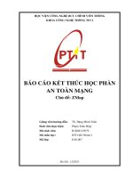 BÁO CÁO KẾT THÚC HỌC PHẦN  AN TOÀN MẠNG Chủ đề: ZMap