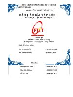 BÁO cáo bài tập lớn môn học lập TRÌNH MẠNG đề tài game bắn xe tăng 