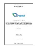 NGHIÊN CỨU ĐẶC ĐIỂM PHÂN BỐ VÀ KHÁNG KHÁNG SINH CỦA VI  KHUẨN GÂY NHIỄM KHUẨN BỆNH VIỆN TẠI KHOA HỒI SỨC TÍCH  CỰC BỆNH VIỆN BÃI CHÁY