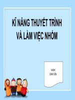 slide thuyết trình đề tài kĩ NĂNG THUYẾT TRÌNH và làm VIỆC NHÓM 
