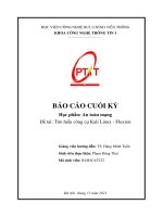 Học phần: An toàn mạng  Đề tài: Tìm hiểu công cụ Kali Linux  Fluxion