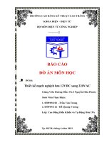 ĐỒ án môn học đề tài thiết kế mạch nghịch lưu 12VDC sang 220VAC 