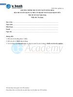 Lý thuyết kế toán tín dụng kèm bài tập luyện thi ngân hàng ( có đáp án)