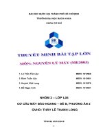 thuyết minh bài tập lớn môn nguyên lý máy 