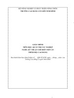 Giáo trình Quản trị tác nghiệp (Nghề Chế biến món ăn)  CĐ Cơ Giới Ninh Bình