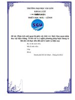 Phân tích mối quan hệ giữa vật chất và ý thức theo quan niệm duy vật biện chứng