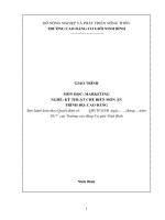 Giáo trình Marketing (Nghề Chế biến món ăn)