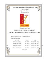 Báo cáo môn học THIẾT KẾ HỆ THỐNG CƠ ĐIỆN TỬ Đề tài  PHÂN LOẠI SẢN PHẨM THEO CHIỀU CAO