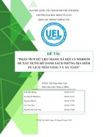 PHÂN TÍCH dữ LIỆU MẠNG xã hội và WEBSITE để xây DỰNG bộ DANH SÁCH NHỮNG địa điểm DU LỊCH TIỀM NĂNG và AN TOÀN 