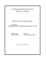 Sáng kiến kinh nghiệm, ứng dụng công nghệ trong dạy học trực tuyến