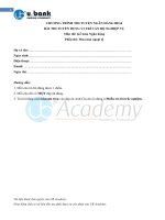 Lý thuyết và bài tập(có lời giải) mua bán ngoại tệ