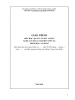 Giáo trình Quản lý chất lượng (Nghề Kỹ thuật chế biến món ăn)
