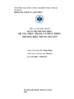 TIỂU LUẬN học PHẦN QUẢN TRỊ THƯƠNG HIỆU đề tài THỰC TRẠNG và PHÁT TRIỂN THƯƠNG HIỆU TRUNG NGUYÊN 