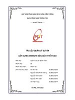 TÀI LIỆU QUẢN LÝ DỰ ÁN  XÂY DỰNG WEBSITE BÁN GIÀY THỂ THAO