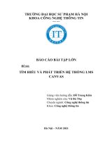 BÁO CÁO BÀI TẬP LỚN Đề tài TÌM HIỂU VÀ PHÁT TRIỂN HỆ THỐNG LMS CANVAS