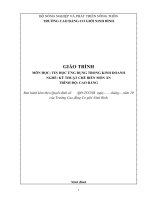 Giáo trình Tin học ứng dụng trong kinh doanh (Nghề Kỹ thuật chế biến món ăn)