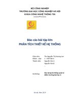 Báo cáo bài tập lớn PHÂN TÍCH THIẾT KẾ HỆ THỐNG