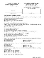 Đề thi học kì 1 môn Lịch sử lớp 11 năm 2021-2022 có đáp án - Trường THPT Đông Hà