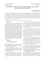 Hình thức tổ chức dạy học theo hướng tăng cường tính tự học cho sinh viên