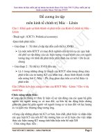 Đề cương ôn tập  môn kinh tế chính trị Mác Lênin TNUT