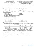 Đề thi học kì 1 môn Địa lý lớp 12 năm 2021-2022 có đáp án - Trường THPT Đoàn Thượng, Hải Dương