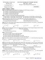 Đề thi học kì 1 môn Vật lí lớp 10 năm 2021-2022 có đáp án - Sở GD&ĐT Quảng Nam