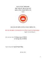 BÀI TẬP LỚN MÔN CƠ SỞ AN TOÀN THÔNG TIN  ĐỀ TÀI: TÌM HIỂU VÀ ĐÁNH GIÁ CÁC CÔNG CỤ QUẢN LÍ MẬT KHẨU