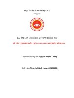 BÀI TẬP LỚN MÔN CƠ SỞ AN TOÀN THÔNG TIN  ĐỀ TÀI: TÌM HIỂU KIẾN TRÚC AN TOÀN CỦA HỆ ĐIỀU HÀNH IOS