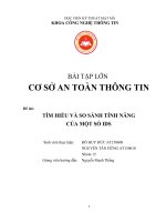 BÀI TẬP LỚN CƠ SỞ AN TOÀN THÔNG TIN   Đề tài: TÌM HIỂU VÀ SO SÁNH TÍNH NĂNG  CỦA MỘT SỐ IDS
